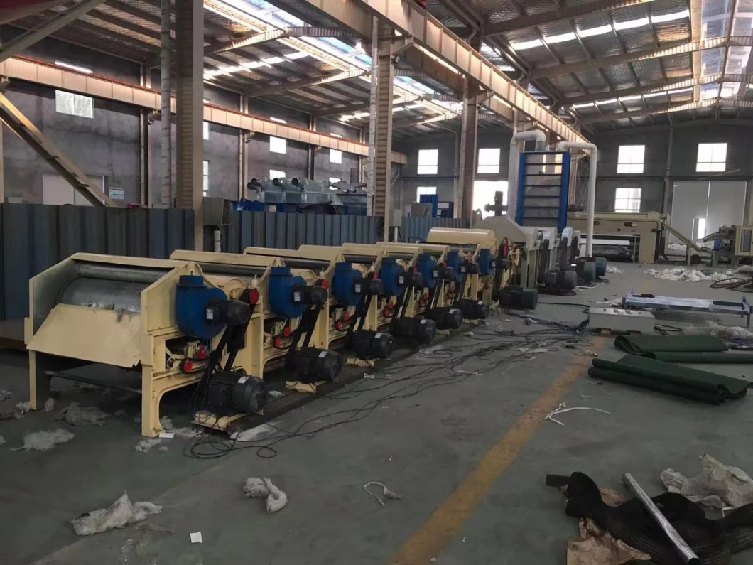 Automatic Rag Tearing Old Clothes Fabric Garment Scraps Waste Cotton Textile Yarn Fibers Opening Cutting Cleaning Waste Recycle Recycling Machine